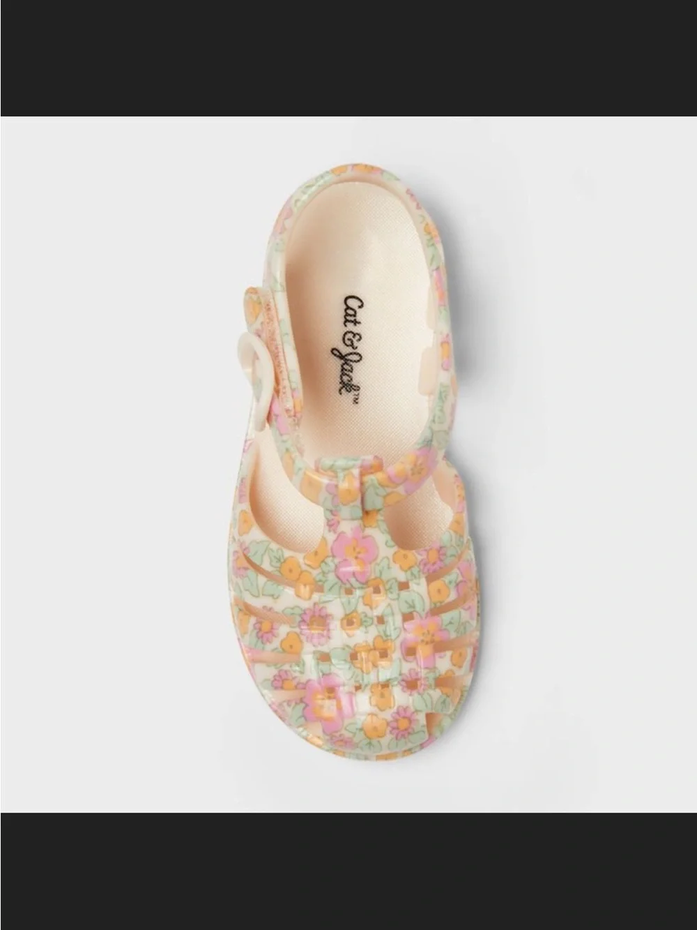 Toddler Girls Multicolored Floral Sunny Jelly Beach Sandals- Cat & Jack